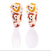 [DW23013-CD + DW23014-CD] Disney Genuine Toddler Melamine Tableware Mealtime Fork &amp; Spoon - Chip